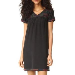 Madewell Black Embroidered Dress